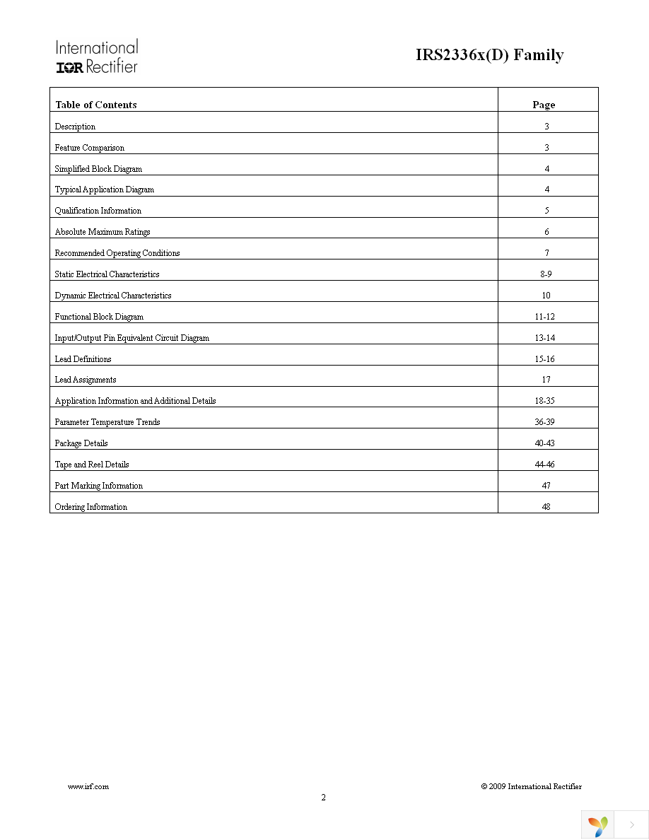 IRS23364DSTRPBF Page 2