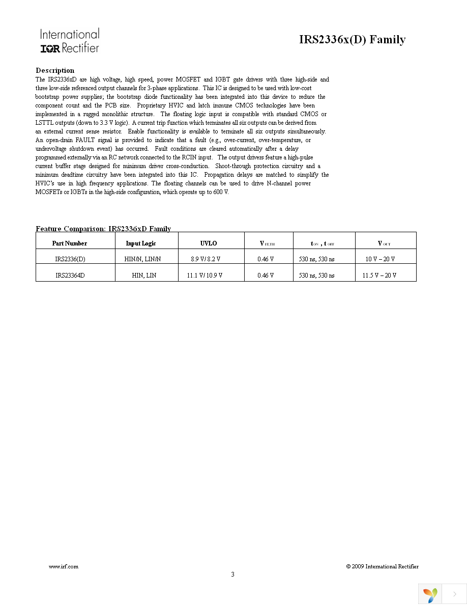 IRS23364DSTRPBF Page 3