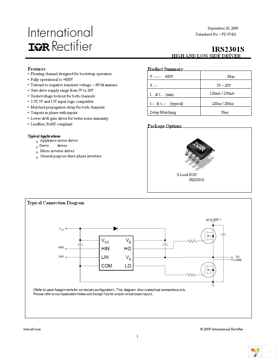 IRS2301SPBF Page 1