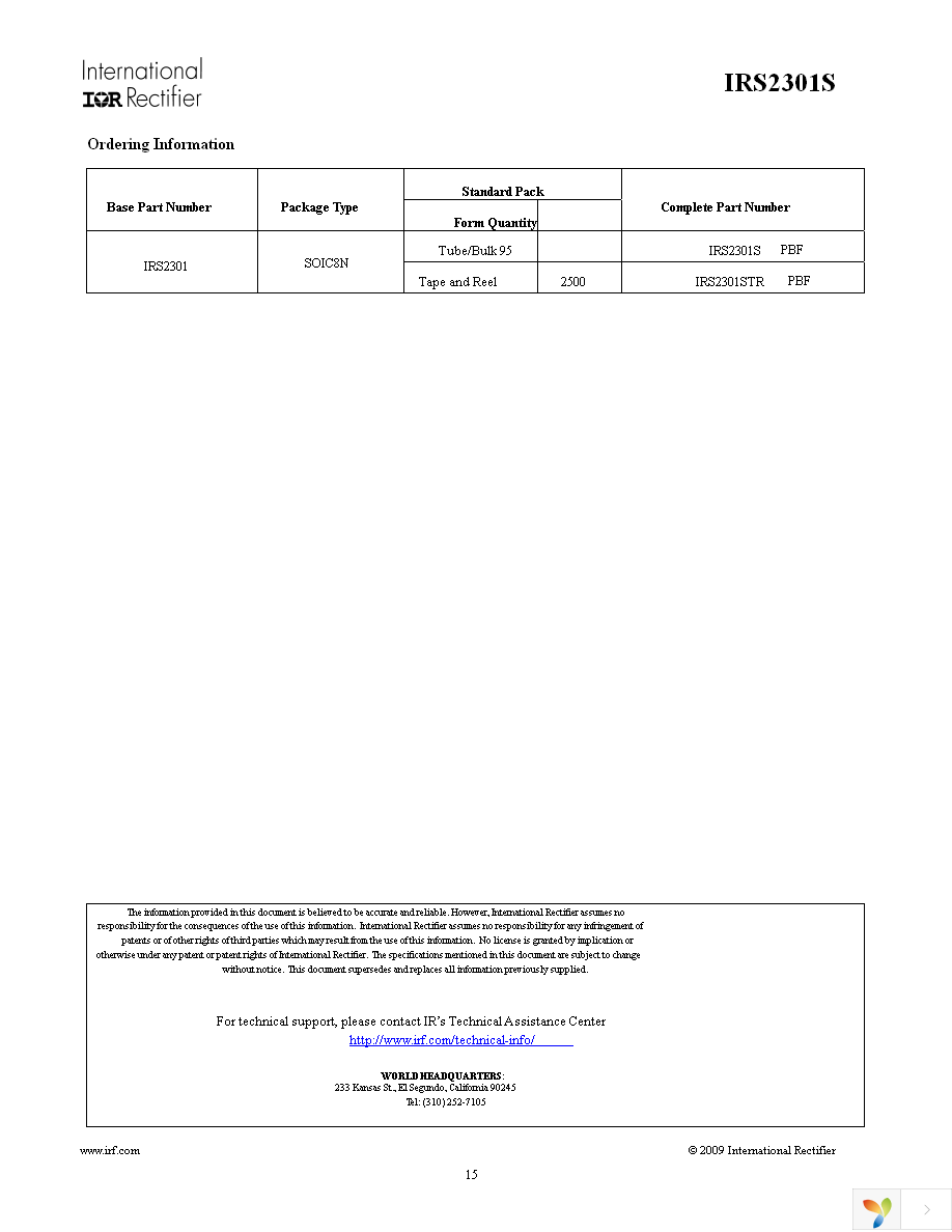 IRS2301SPBF Page 15