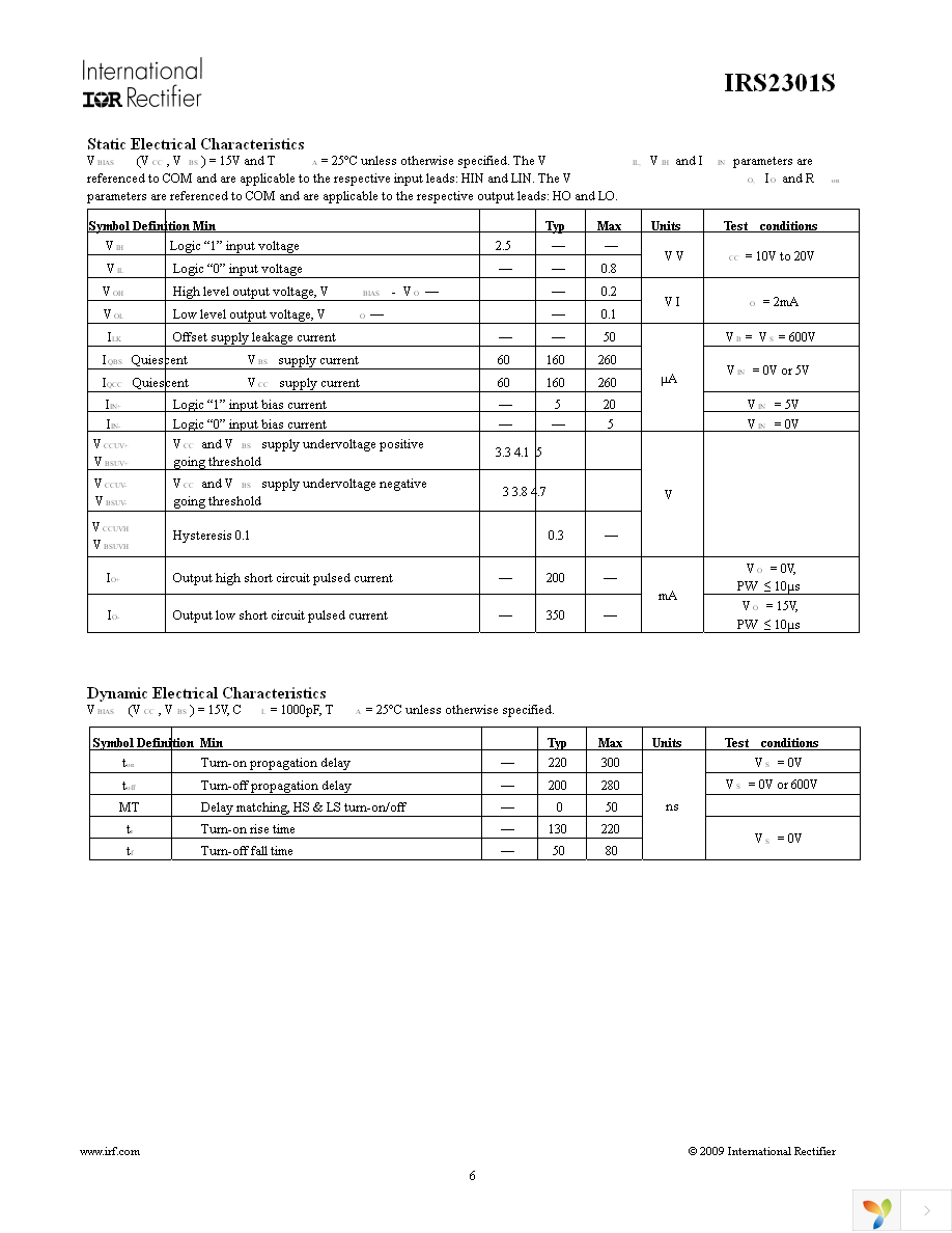 IRS2301SPBF Page 6