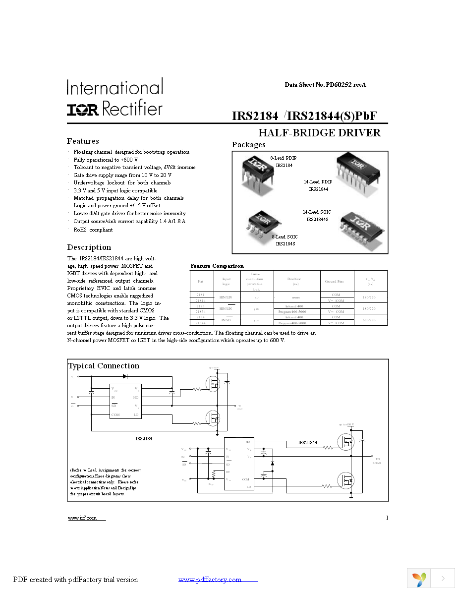 IRS2184SPBF Page 1