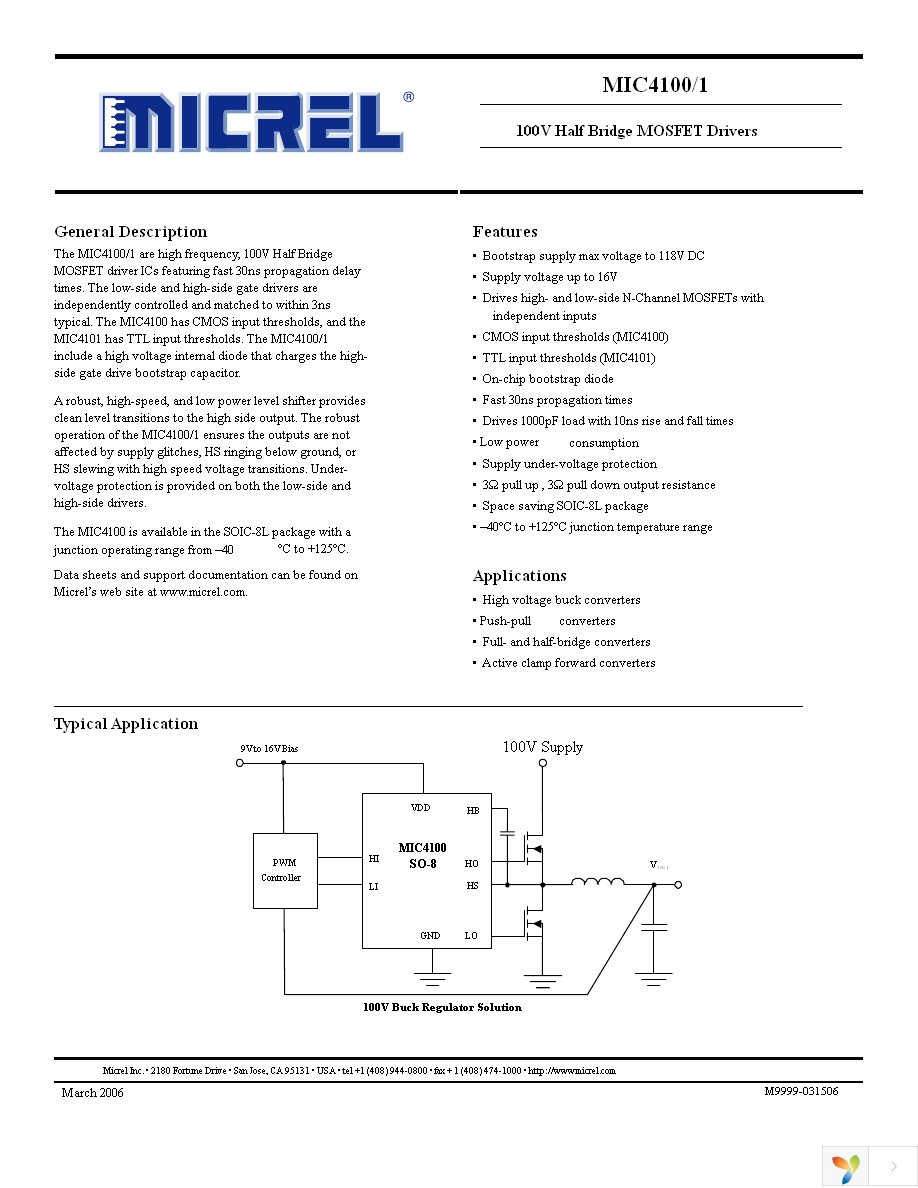 MIC4101YM Page 1