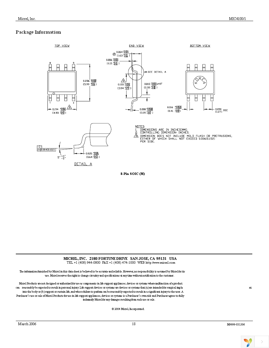 MIC4101YM Page 18