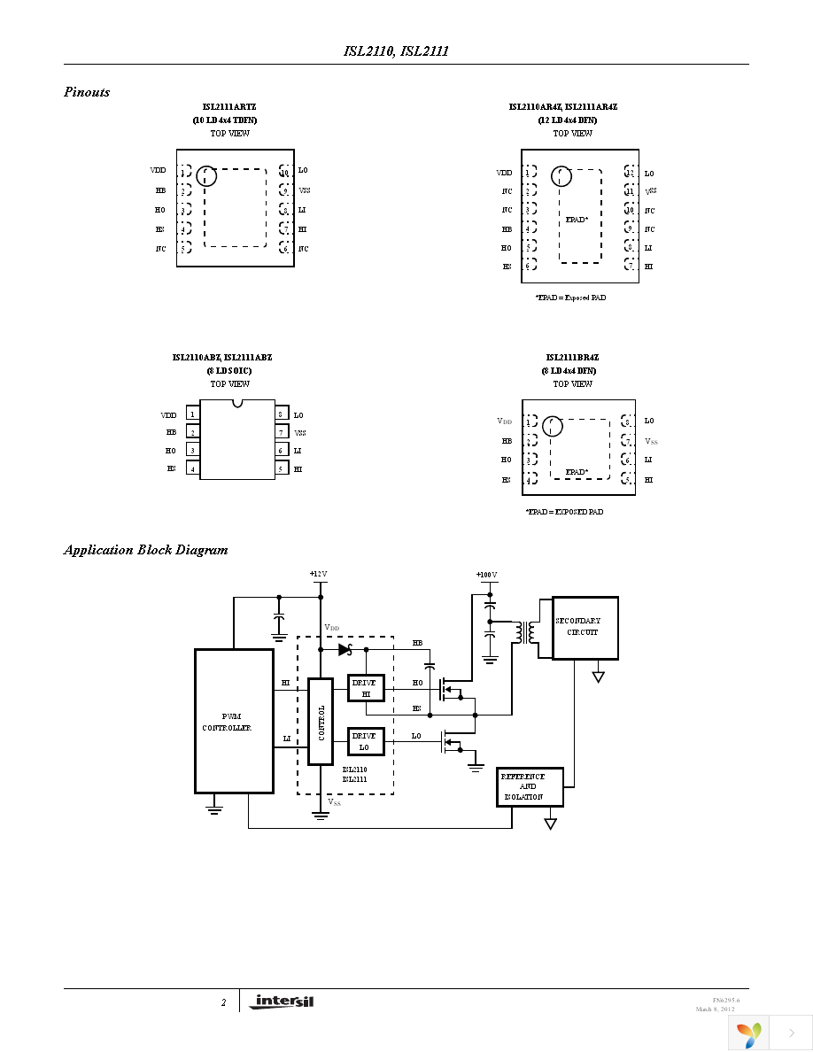 ISL2111ABZ Page 2