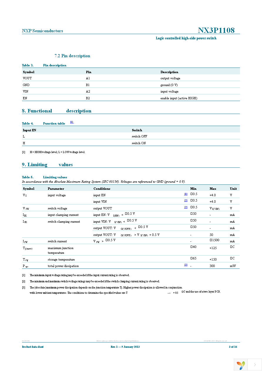 NX3P1108UKZ Page 3