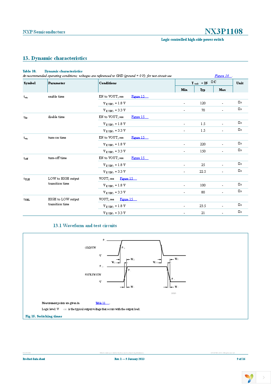 NX3P1108UKZ Page 9