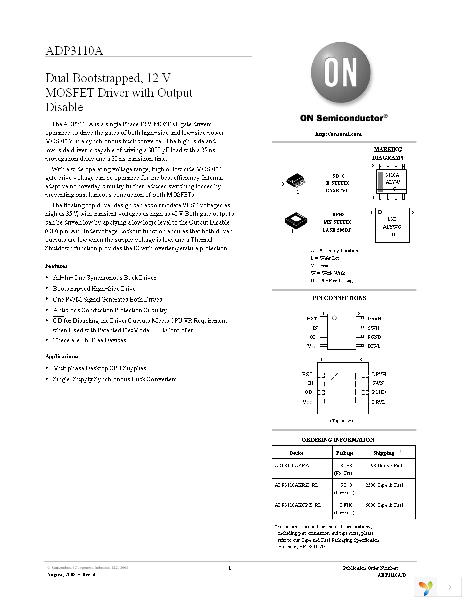 ADP3110AKRZ-RL Page 1