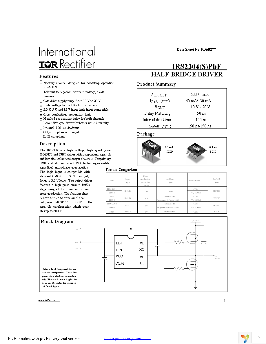 IRS2304STRPBF Page 1