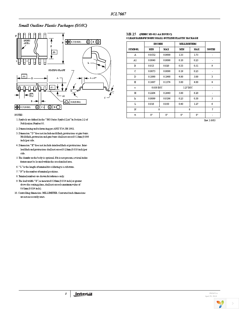 ICL7667CBAZA-T Page 9