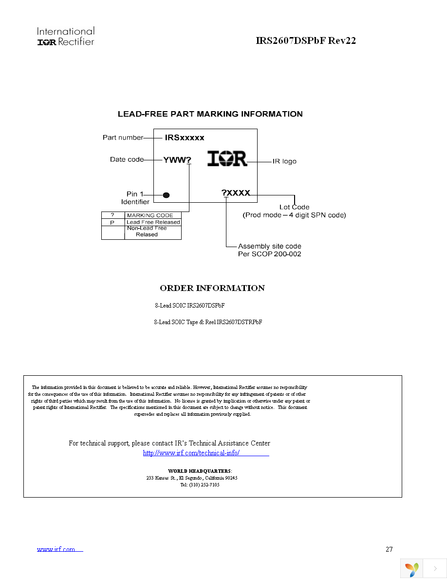 IRS2607DSTRPBF Page 27