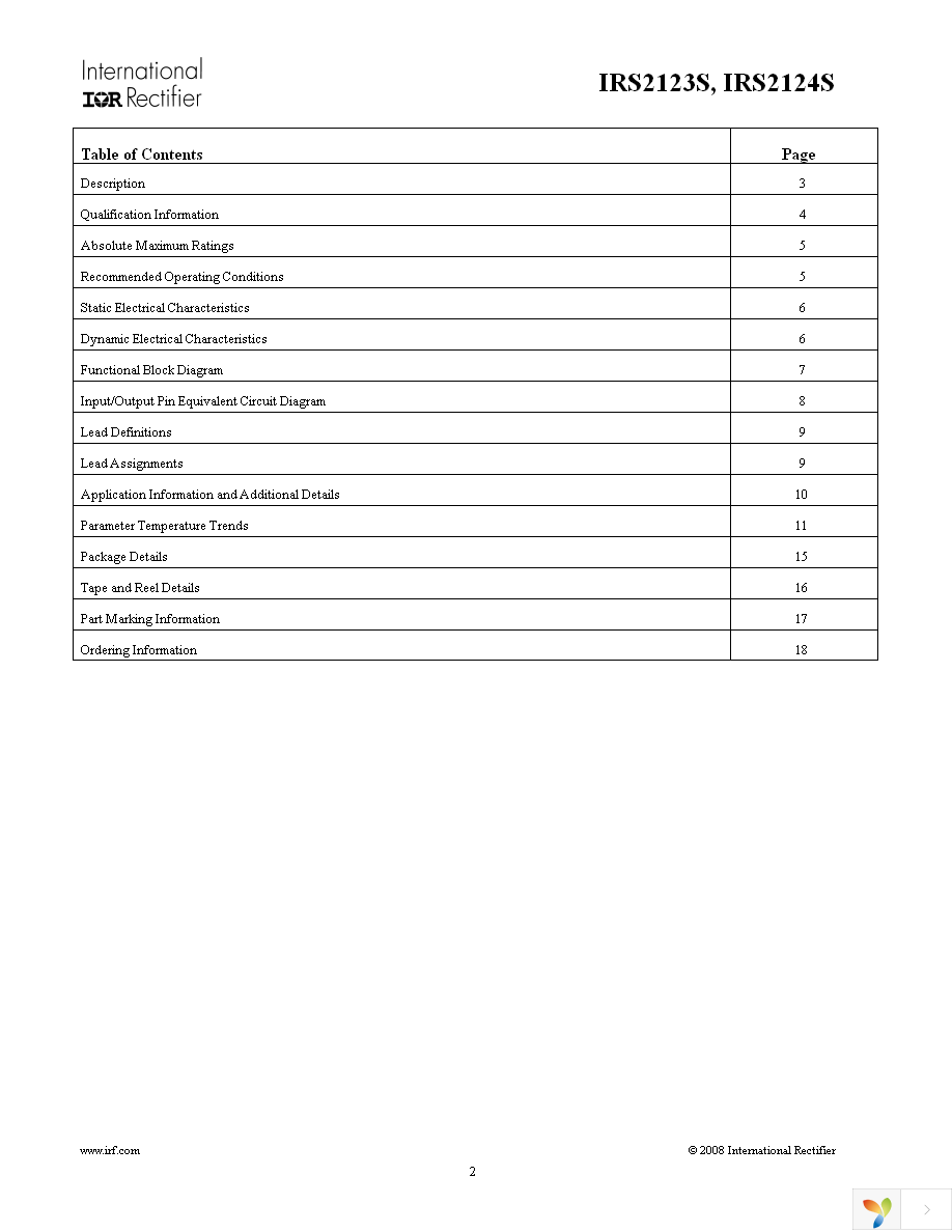 IRS2124STRPBF Page 2