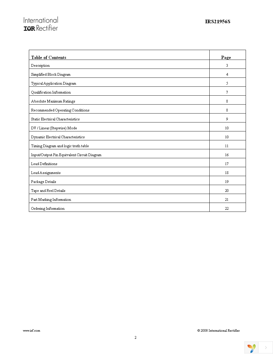 IRS21956SPBF Page 2