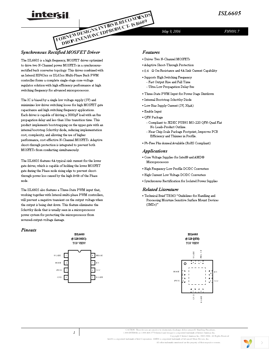 ISL6605CBZ Page 1