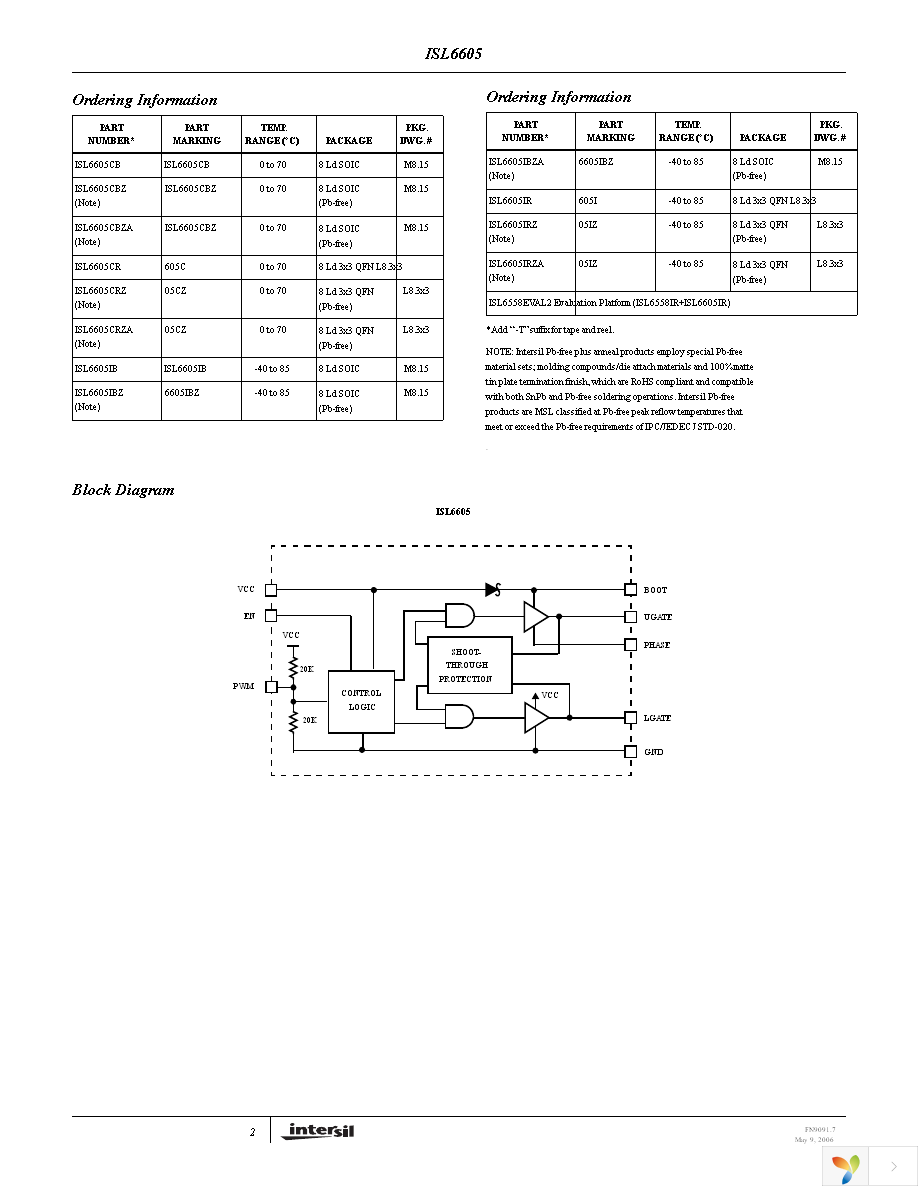 ISL6605CBZ Page 2