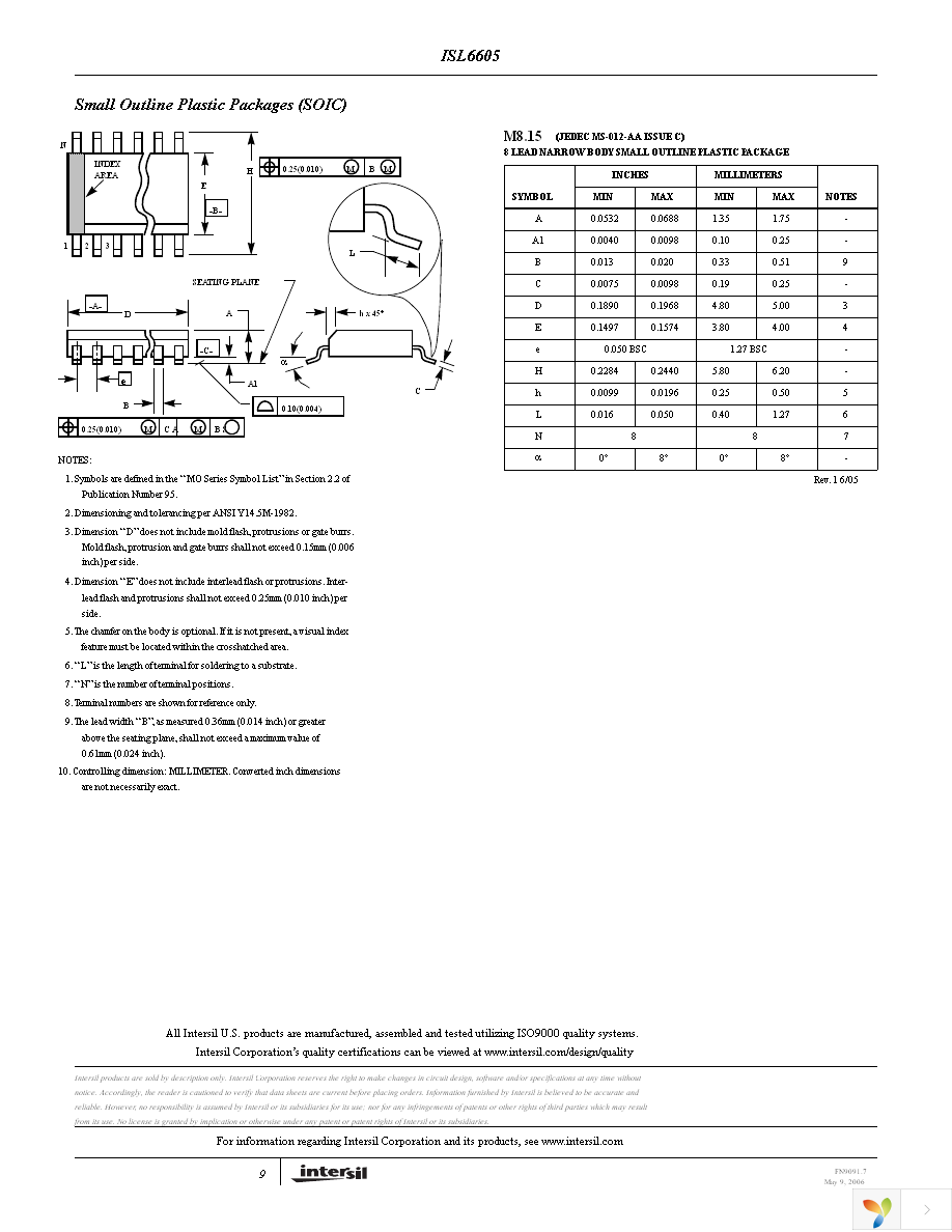 ISL6605CBZ Page 9