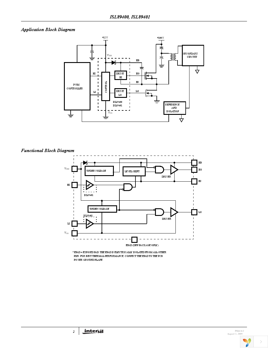 ISL89400ABZ Page 2