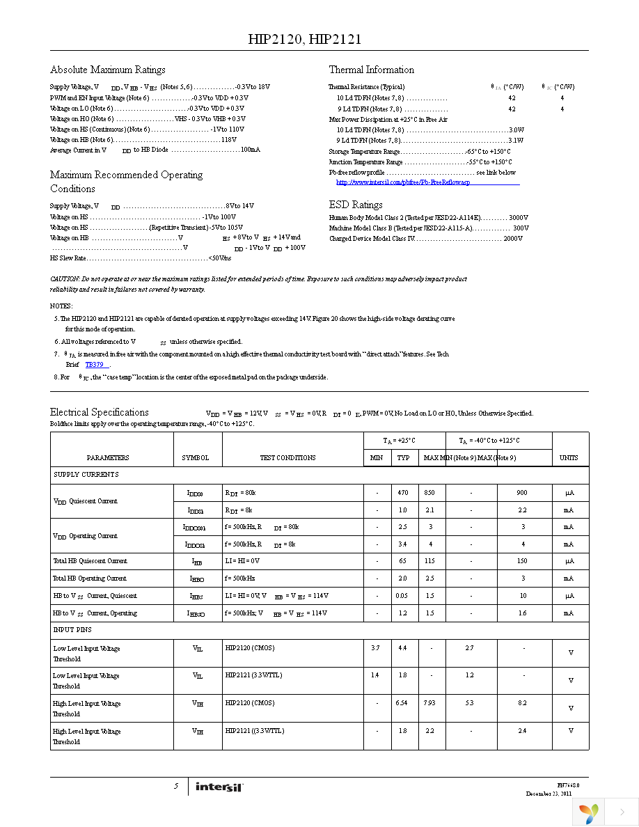 HIP2120FRTAZ Page 5