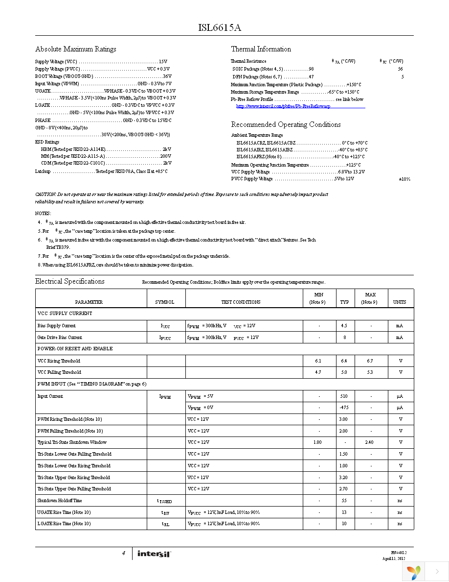 ISL6615AIBZ Page 4