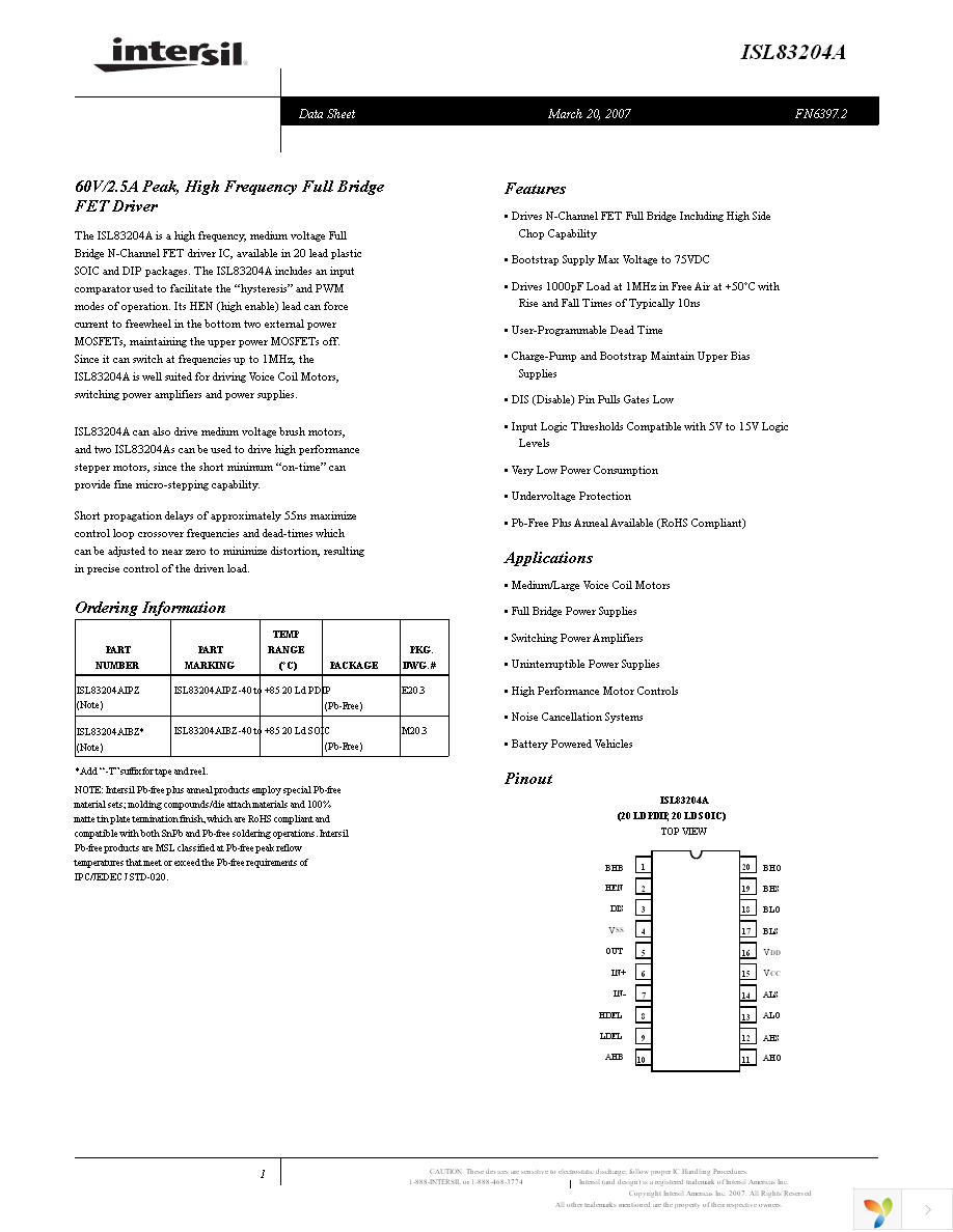 ISL83204AIBZ Page 1