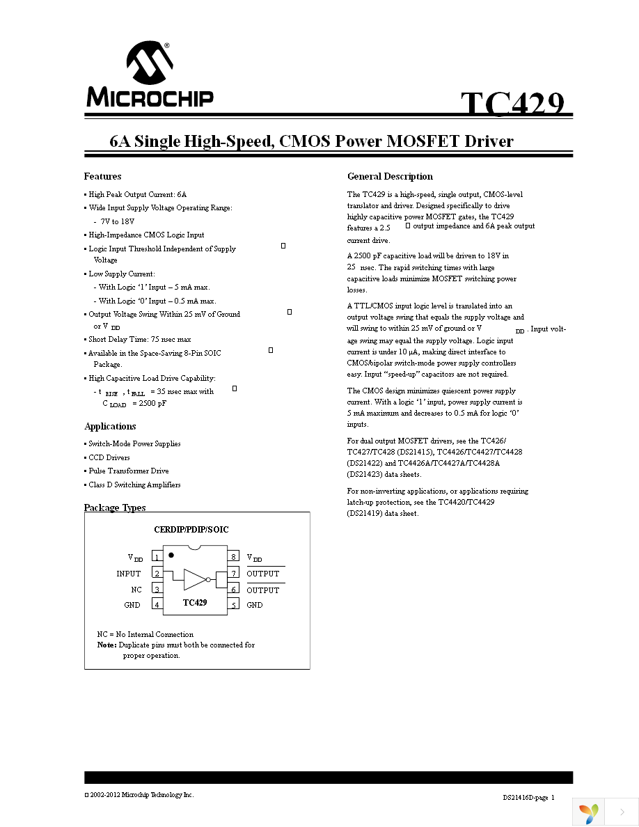 TC429CPA Page 1