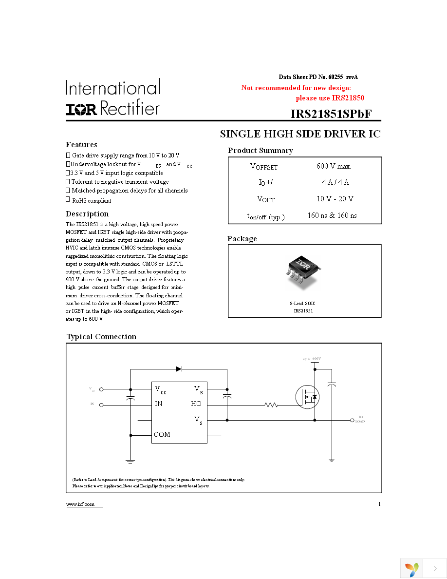 IRS21851SPBF Page 1