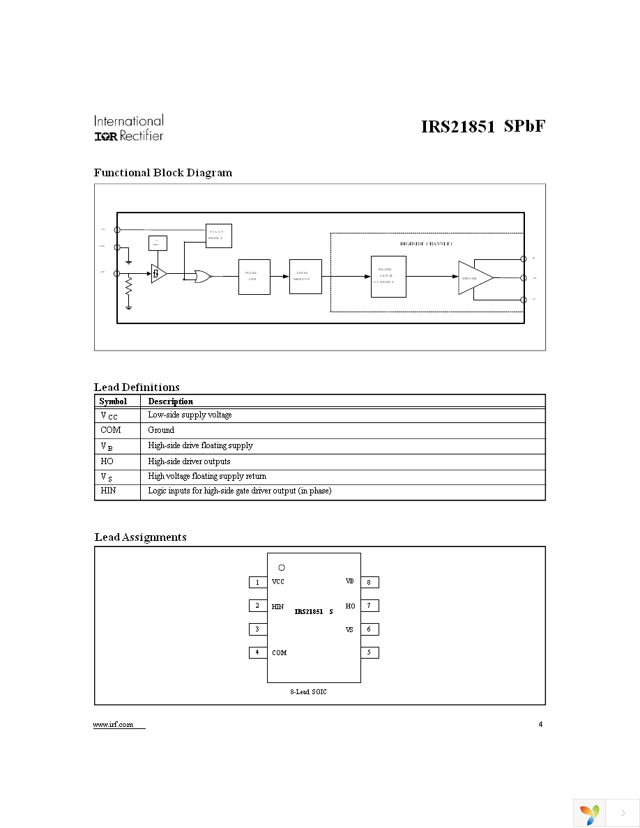 IRS21851SPBF Page 4