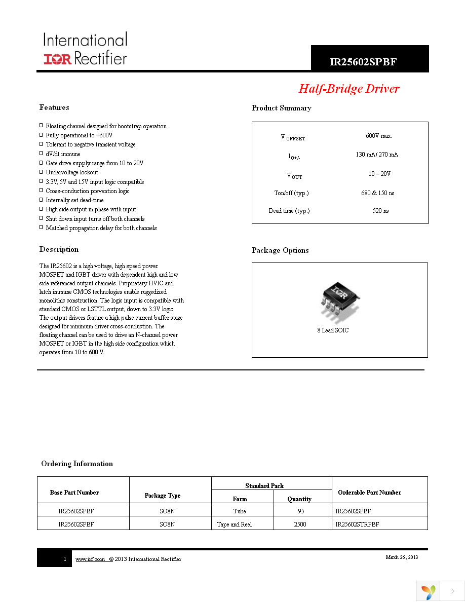 IR25602STRPBF Page 1