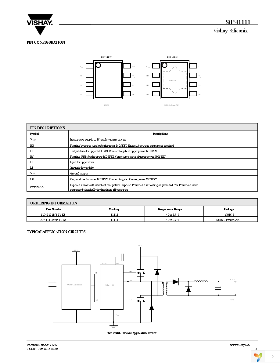 SIP41111DY-T1-E3 Page 5