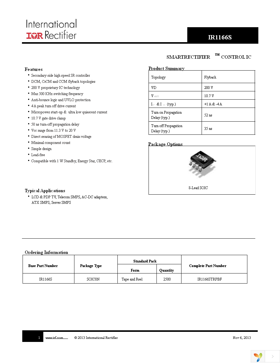 IR1166STRPBF Page 1