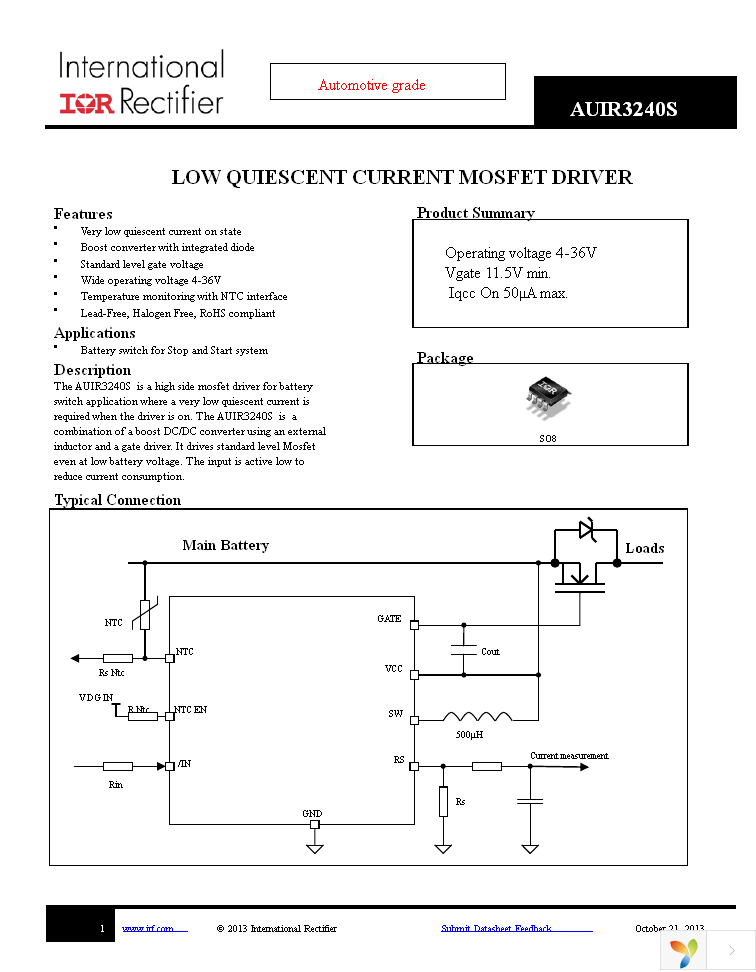 AUIR3240STR Page 1