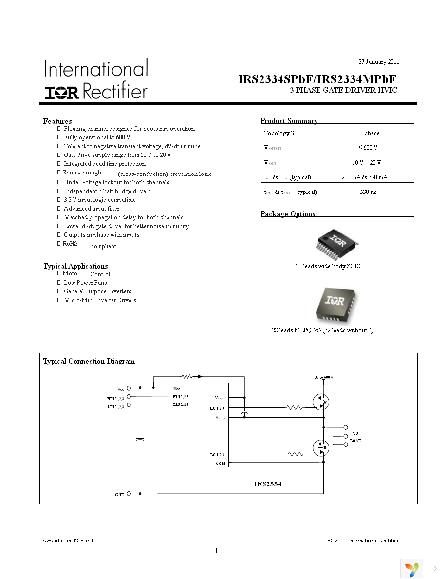 IRS2334MTRPBF Page 1