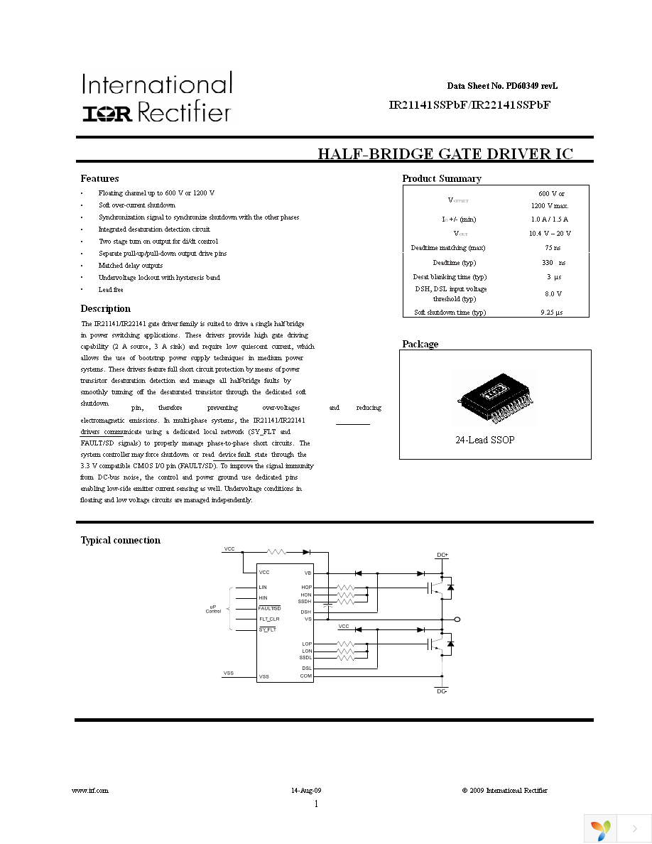 IR22141SSPBF Page 1