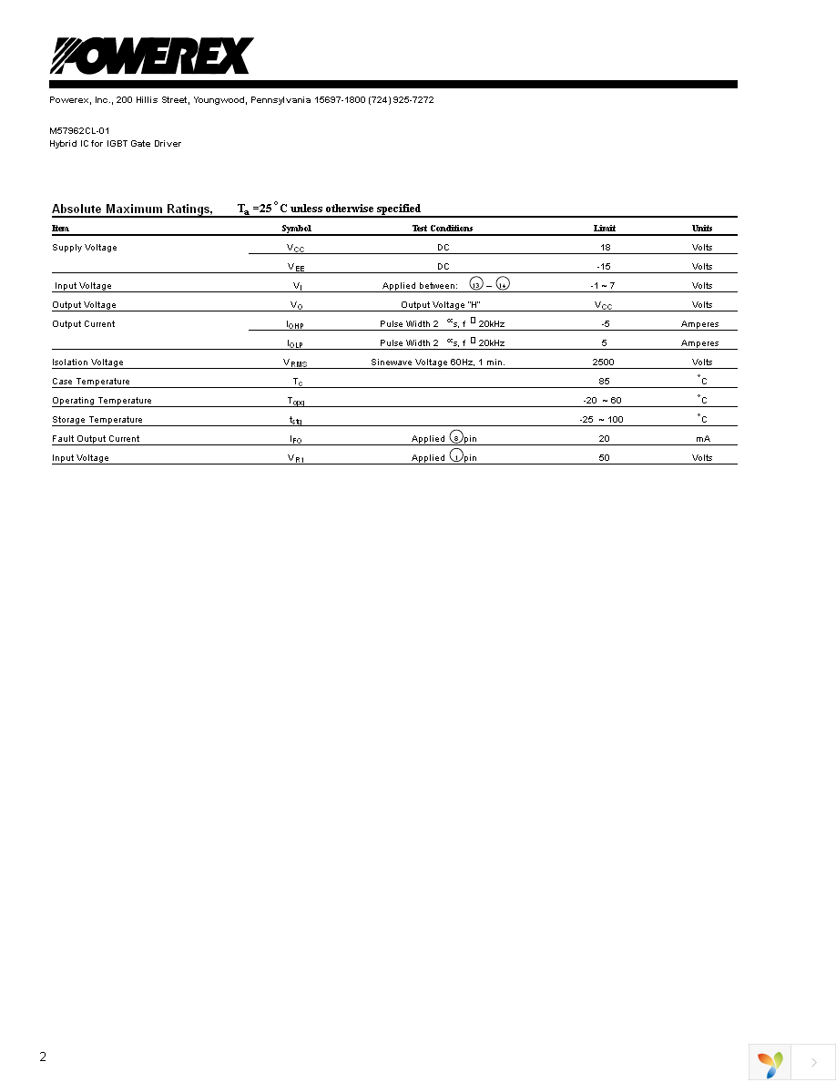 M57962CL-01 Page 2