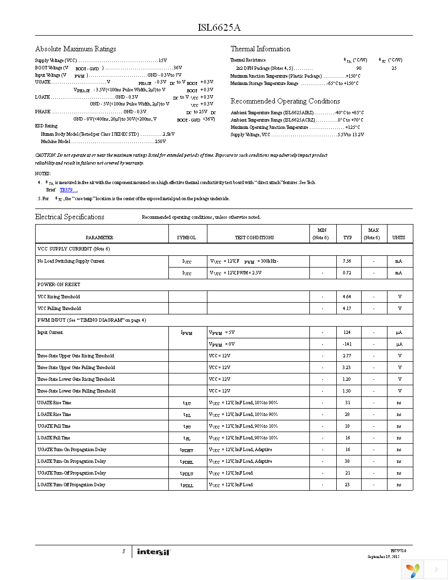 ISL6625AIRZ-T Page 3