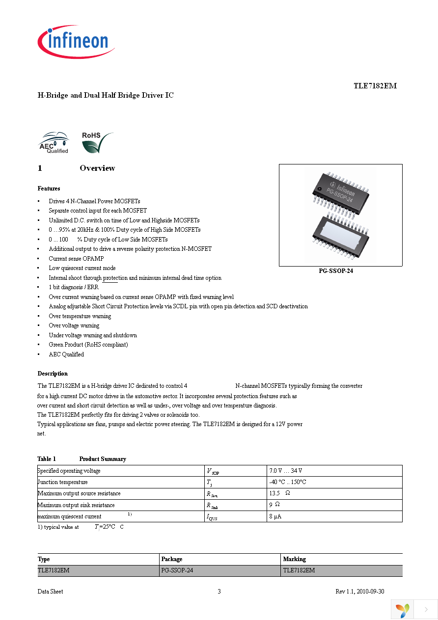 TLE7182EM Page 3