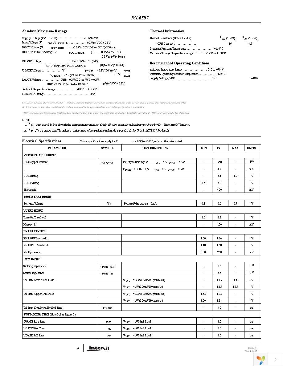 ISL6597CRZ-T Page 4