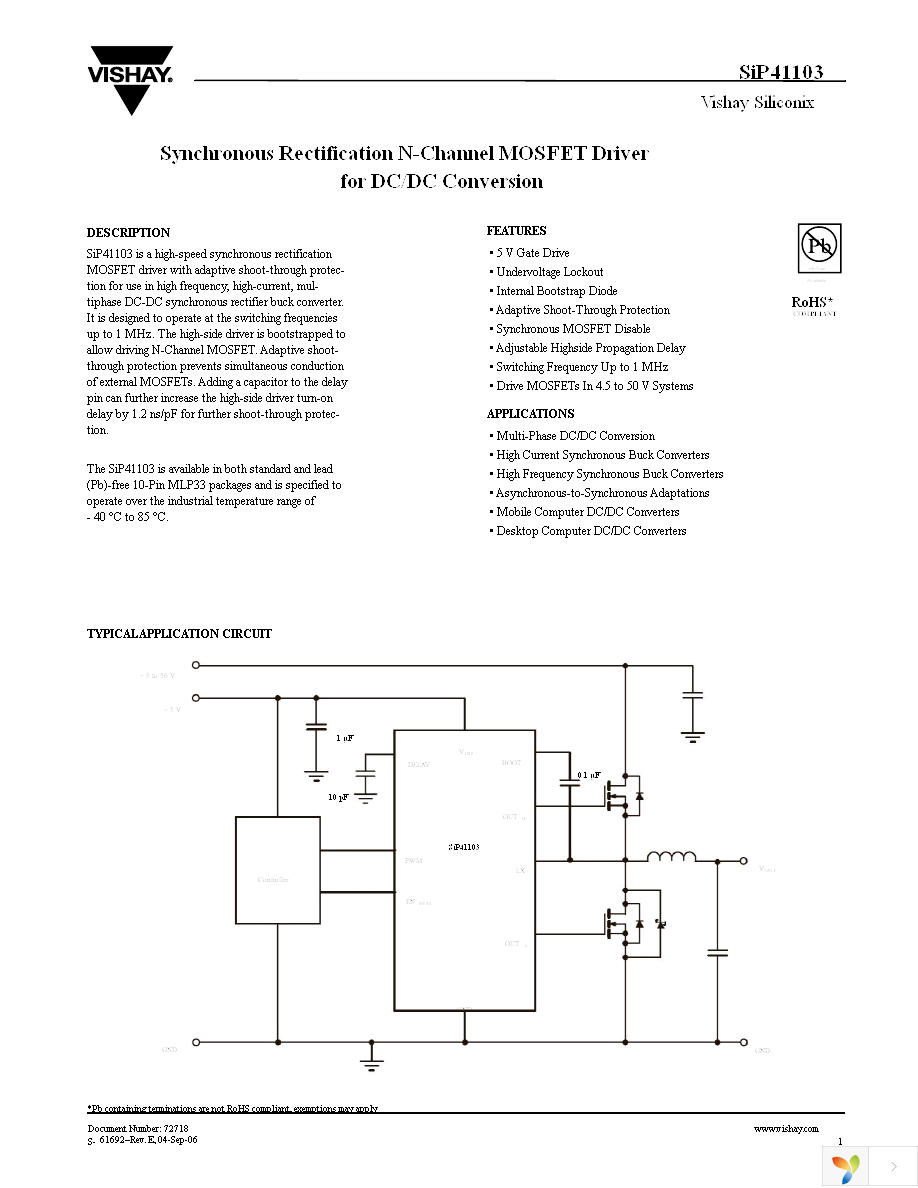 SIP41103DM-T1-E3 Page 1