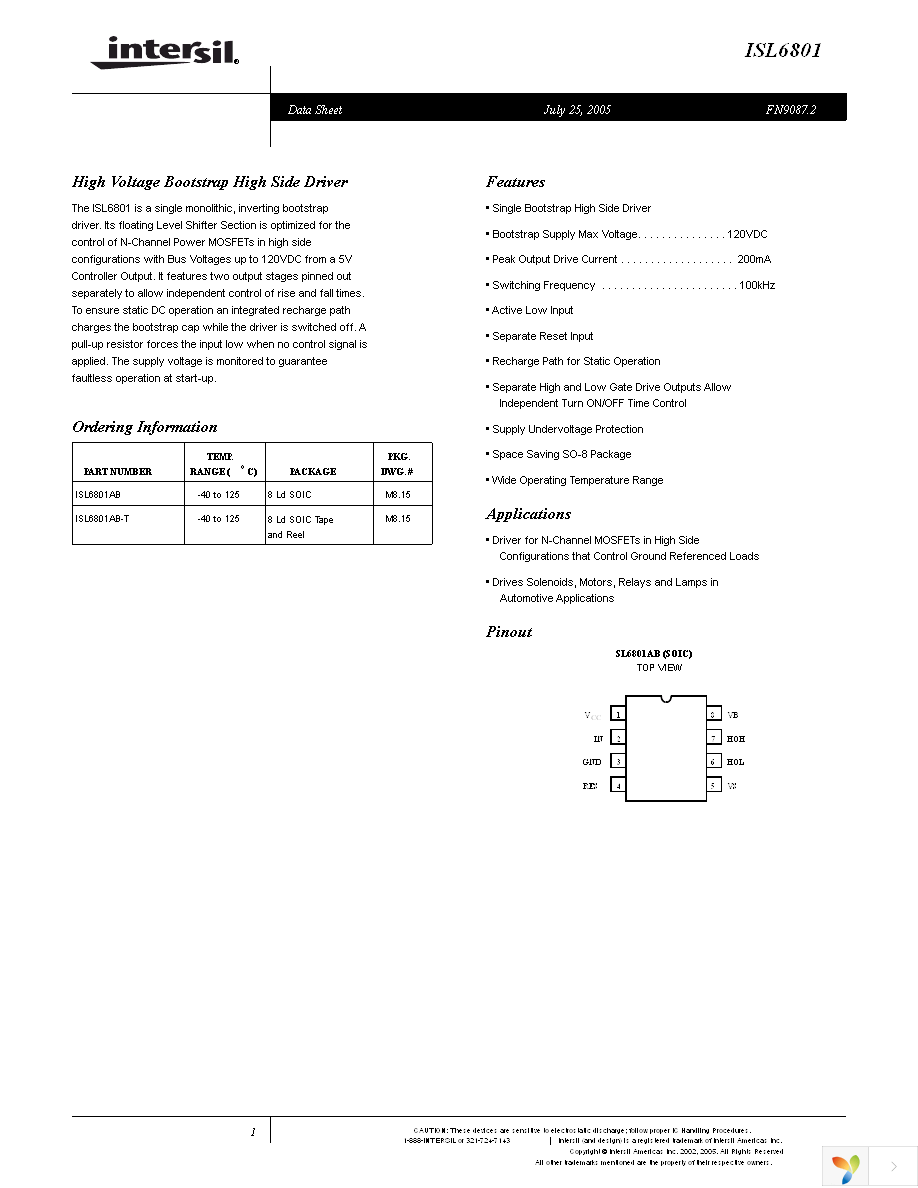 ISL6801AB Page 1