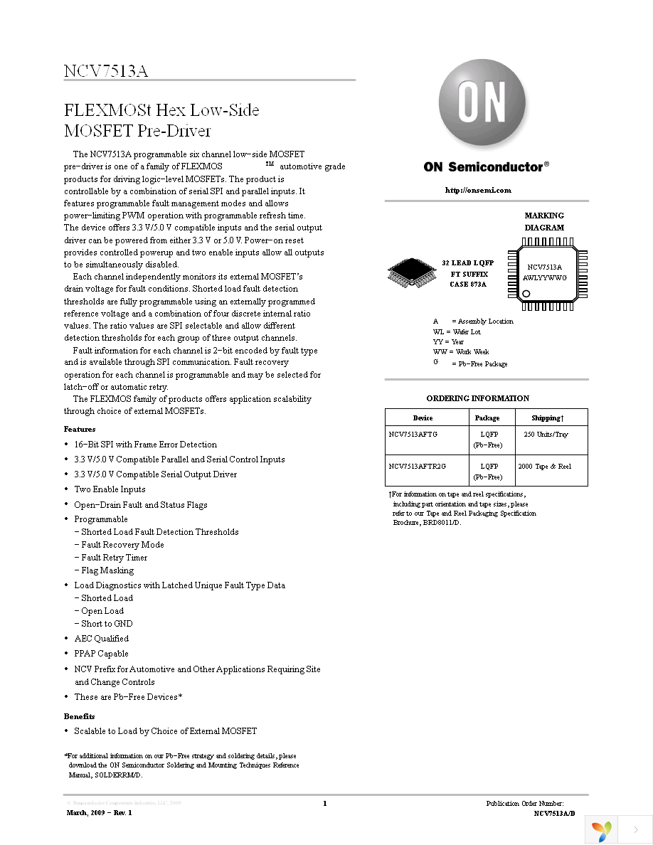 NCV7513AFTR2G Page 1