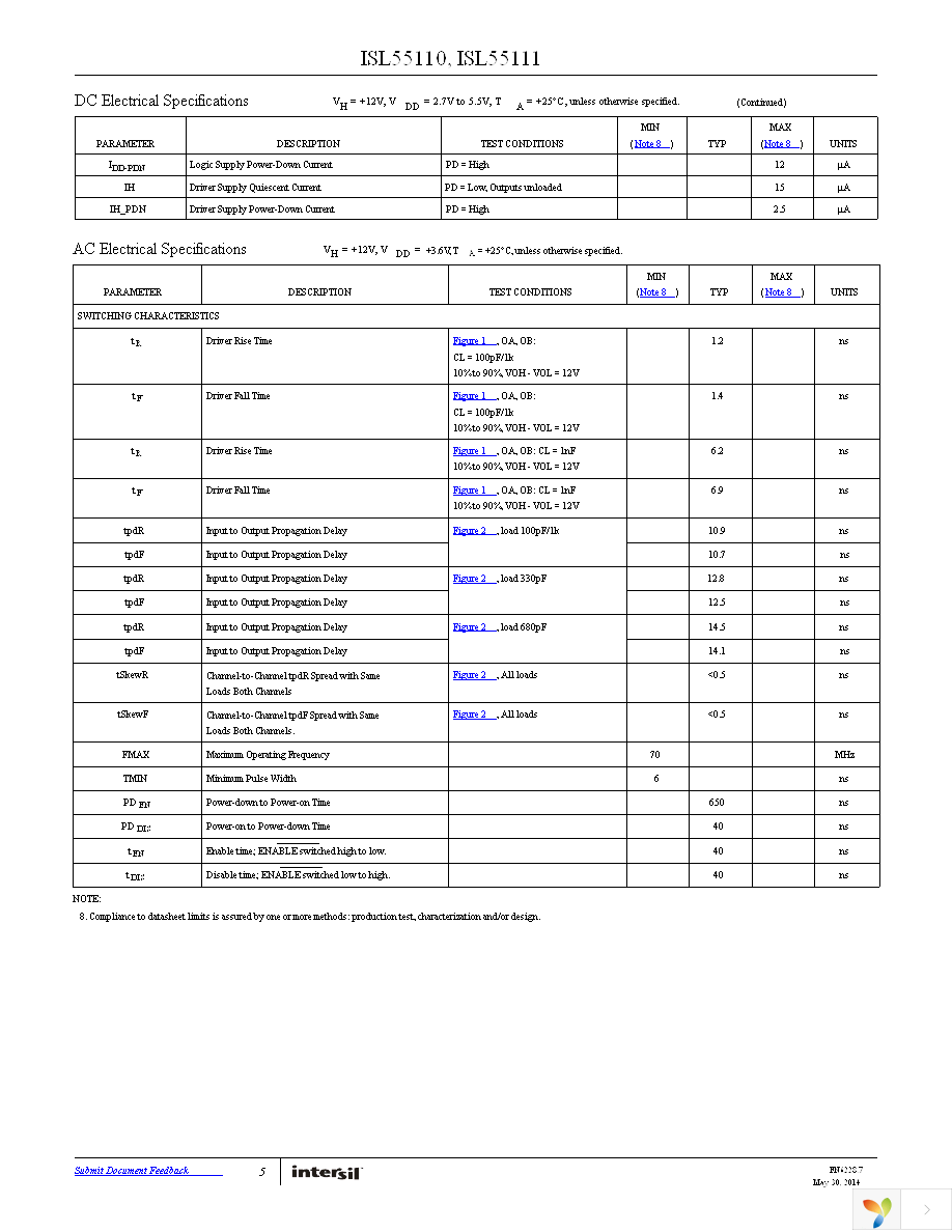 ISL55110IRZ-T7A Page 5