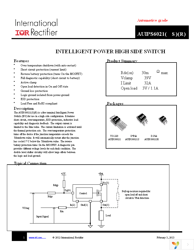 AUIPS6021RTRL Page 1