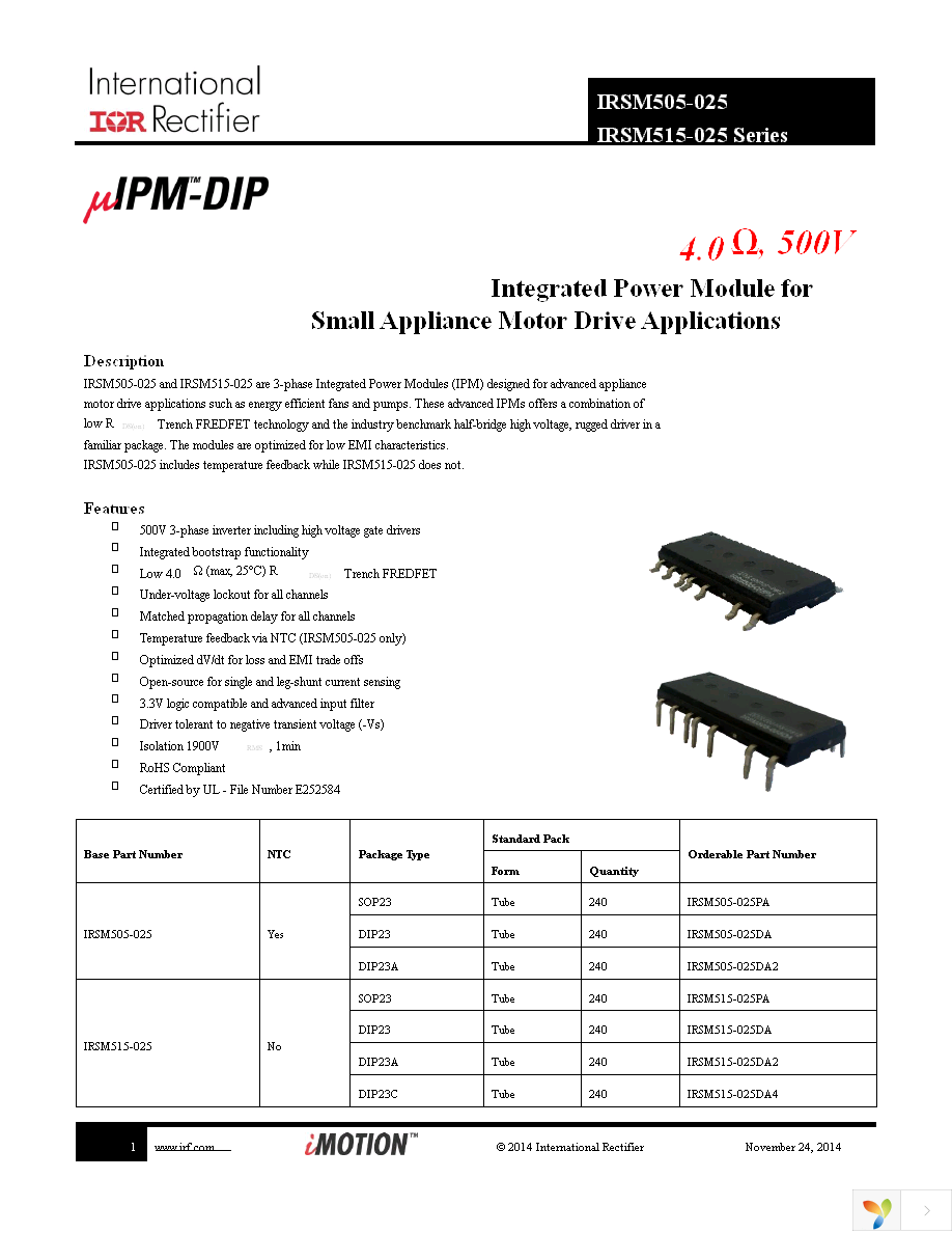 IRSM515-025DA Page 1