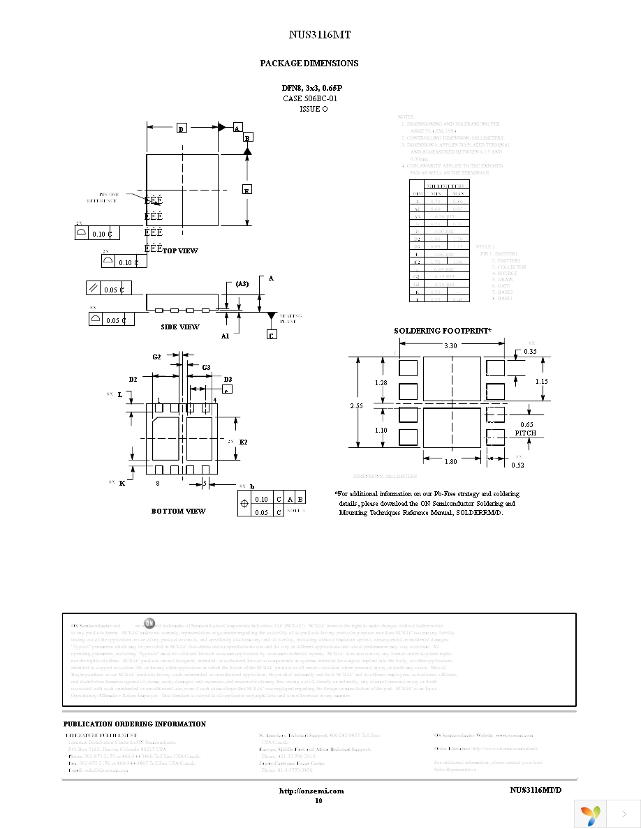 NUS3116MTR2G Page 10