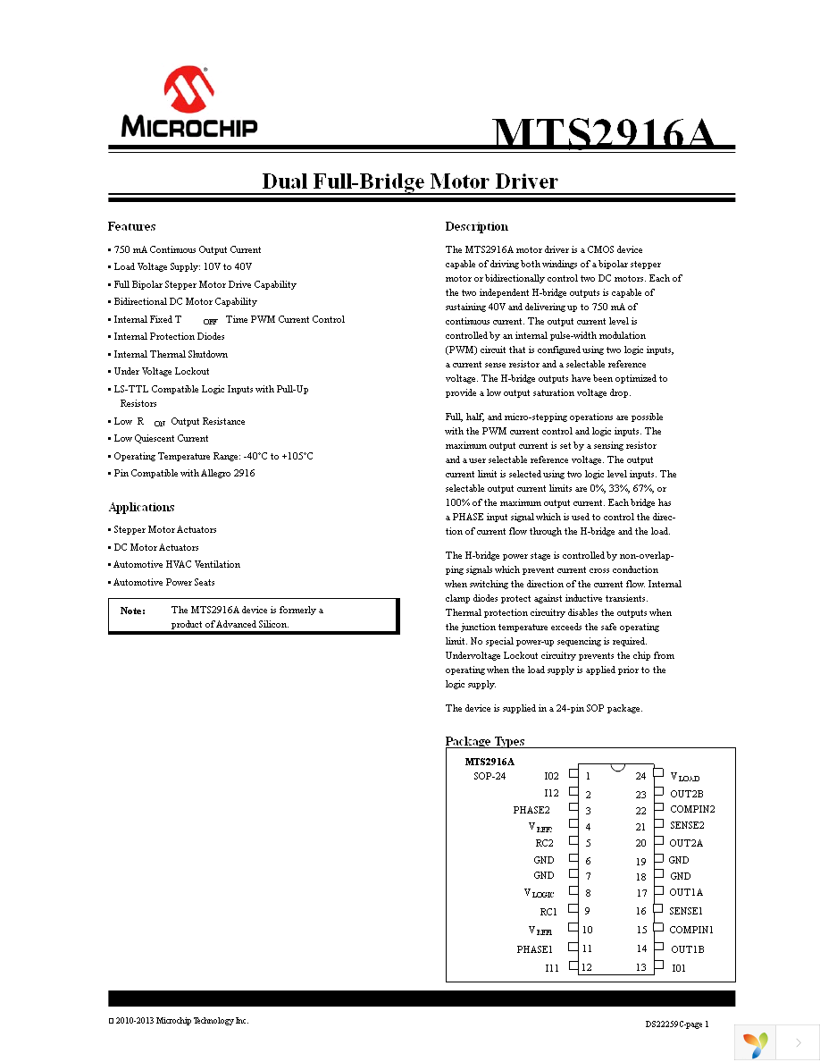MTS2916A-HGC1 Page 1