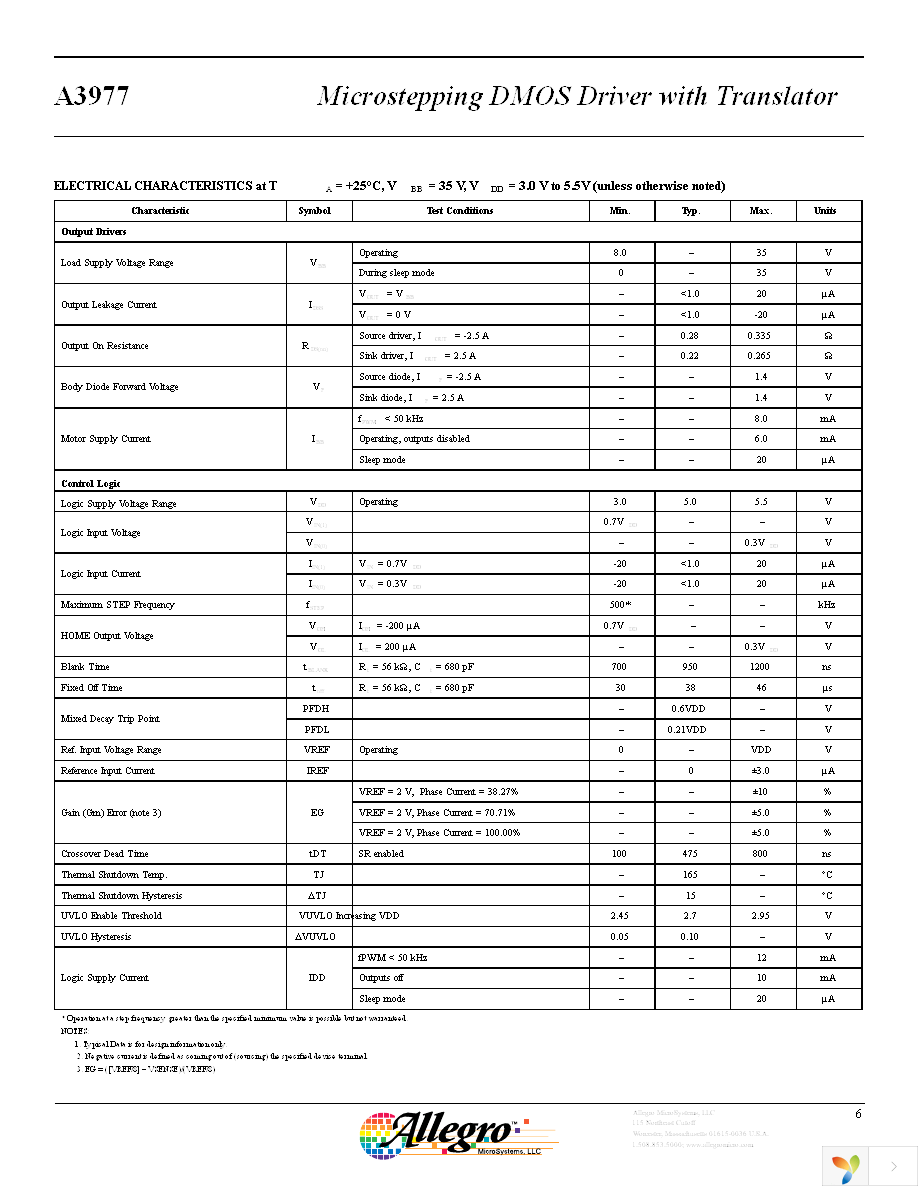 A3977SLPTR-T Page 6