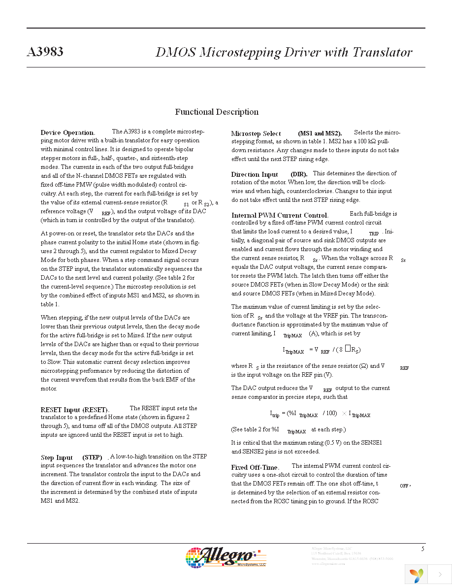 A3983SLPTR-T Page 5