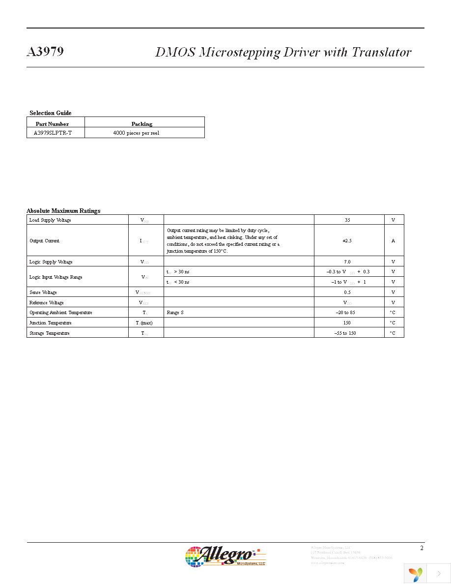 A3979SLPTR-T Page 2