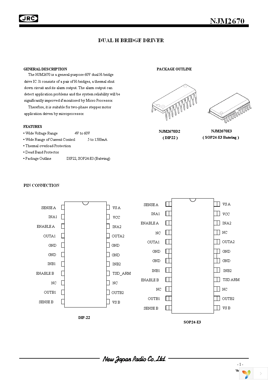 NJM2670E3 Page 1