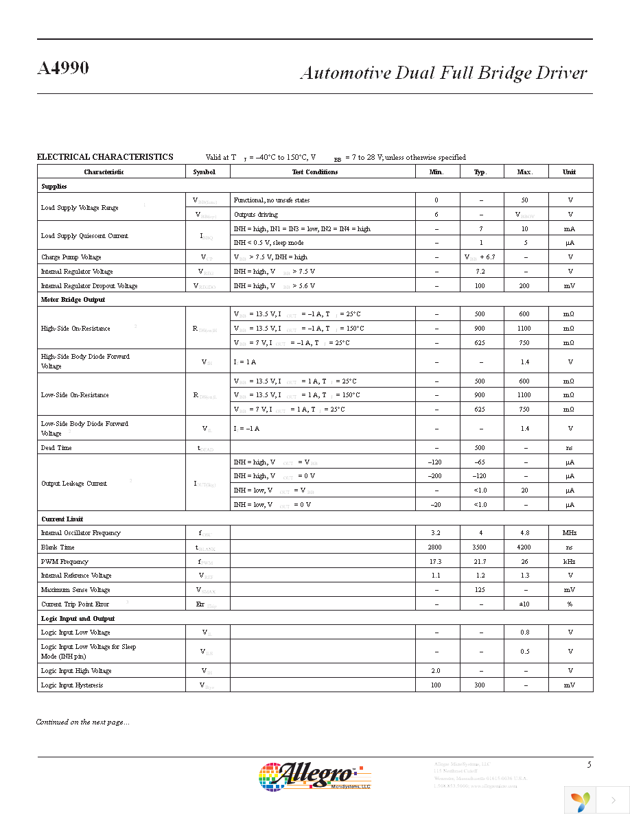 A4990KLPTR-T Page 5